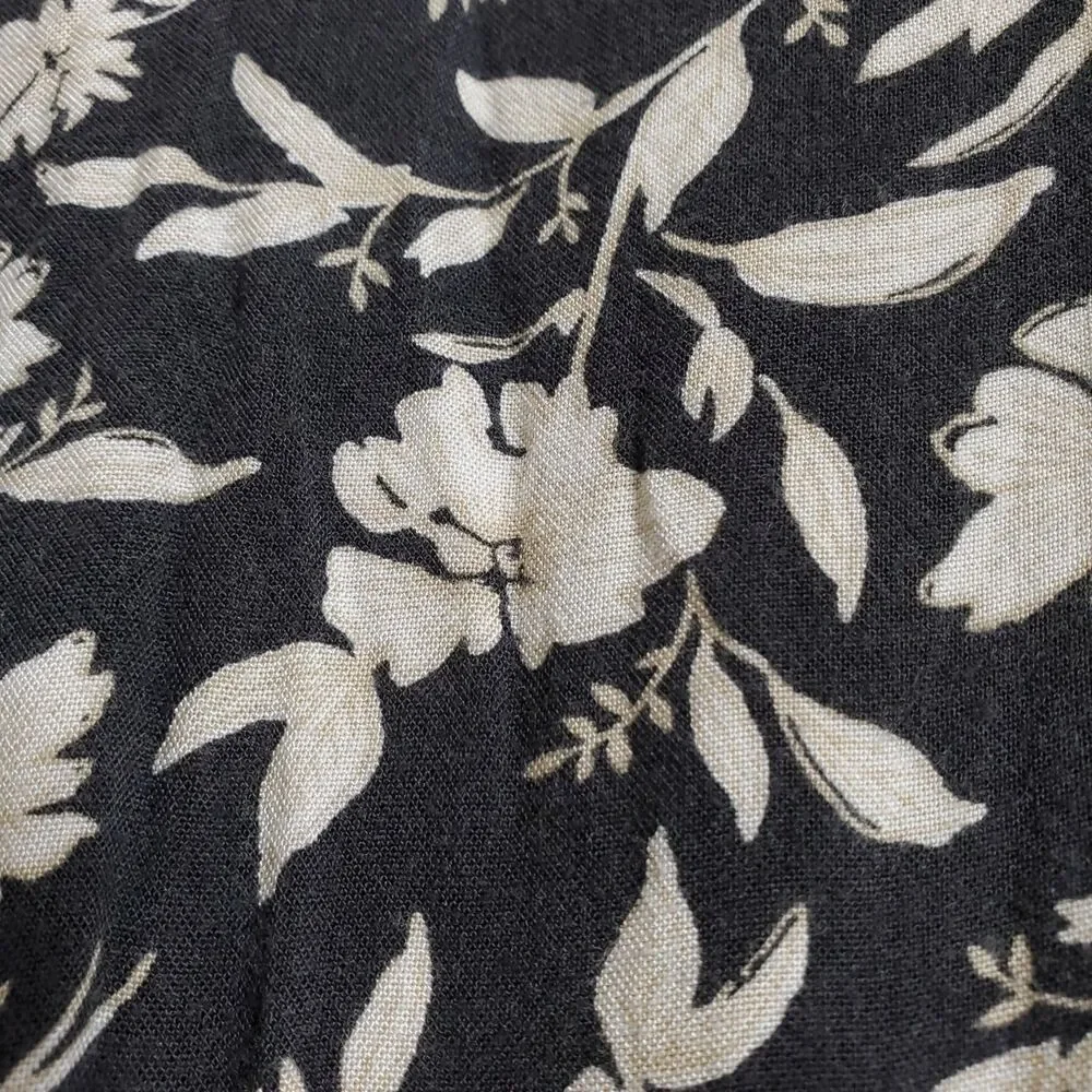 Old Navy Jumpsuit Size XXL 2XL Floral Hibiscus Belted Long Sleeve Womens